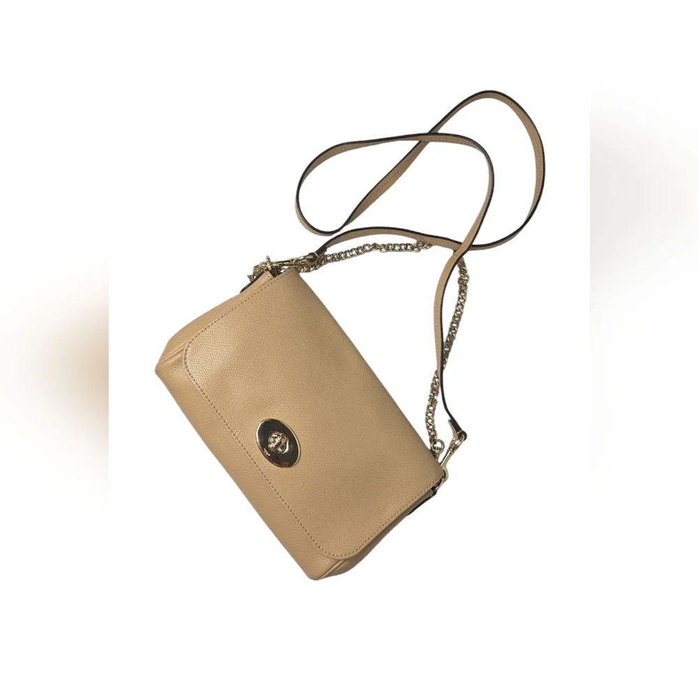 Coach Leather Handbag Crossbody Beige - Picture 2 of 9